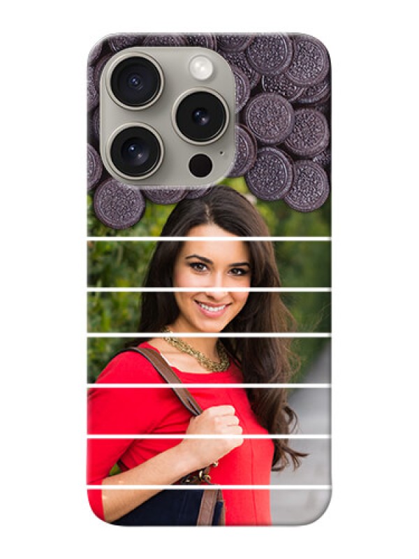 Custom iPhone 15 Pro Custom Mobile Covers with Oreo Biscuit Design