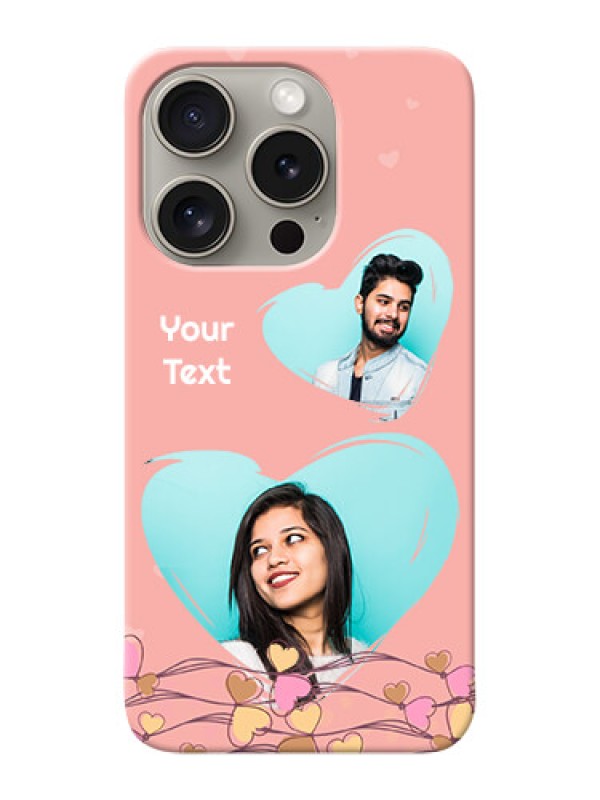 Custom iPhone 15 Pro customized phone cases: Love Doodle Design