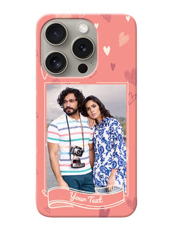 Custom iPhone 15 Pro custom mobile phone cases: love doodle art Design