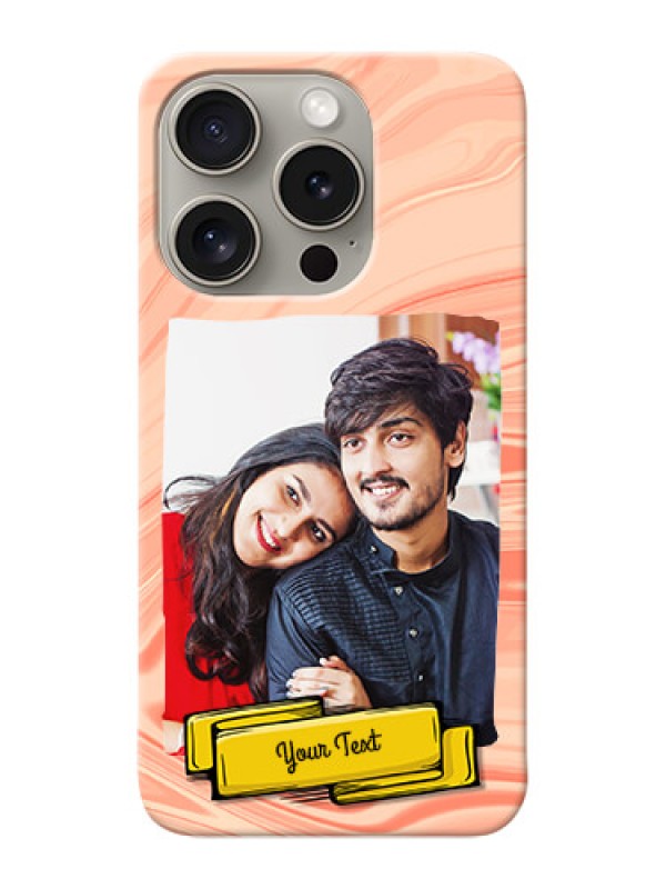 Custom iPhone 15 Pro Customized Phone Cases: Marble Texture Design