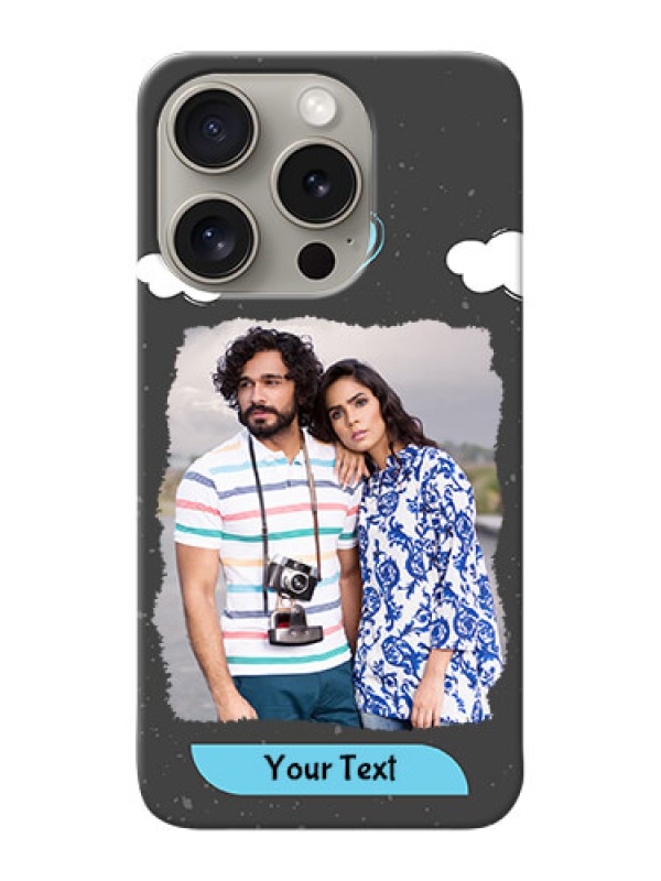 Custom iPhone 15 Pro Mobile Back Covers: splashes with love doodles Design