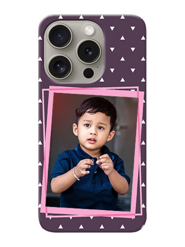 Custom iPhone 15 Pro Phone Cases: Triangle Pattern Dotted Design