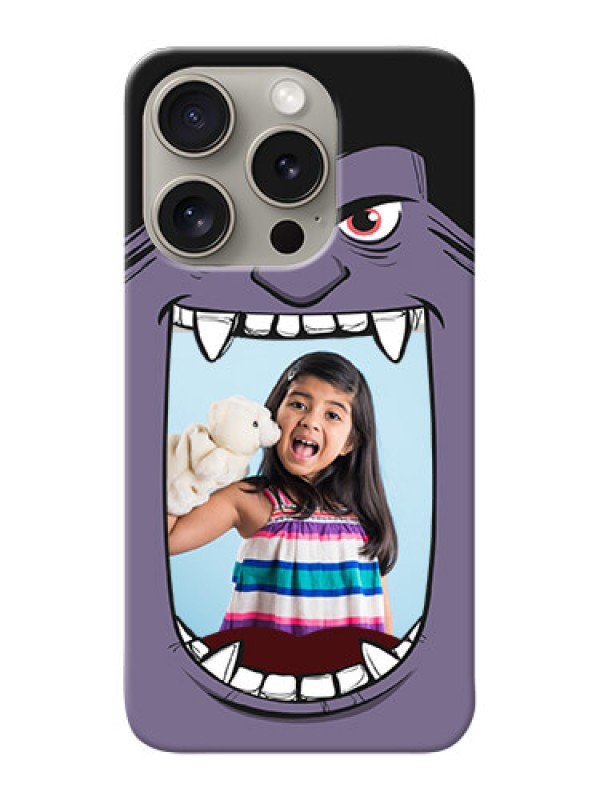 Custom iPhone 15 Pro Personalised Phone Covers: Angry Monster Design