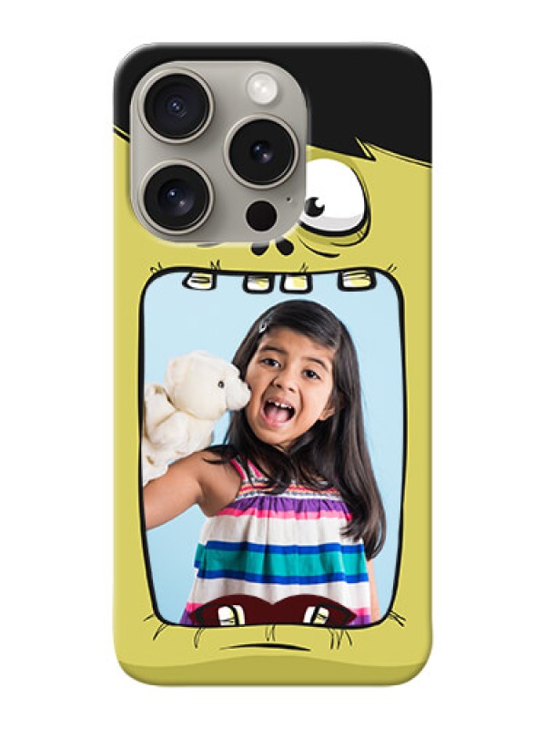 Custom iPhone 15 Pro Mobile Covers: Cartoon monster back case Design