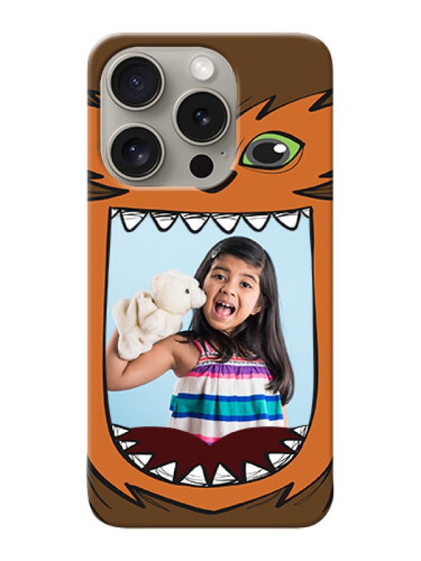 Custom iPhone 15 Pro Phone Covers: Owl Monster Back Case Design