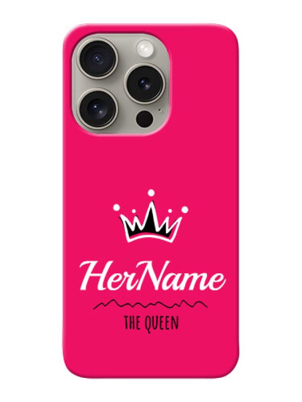 Custom iPhone 15 Pro Queen Phone Case with Name