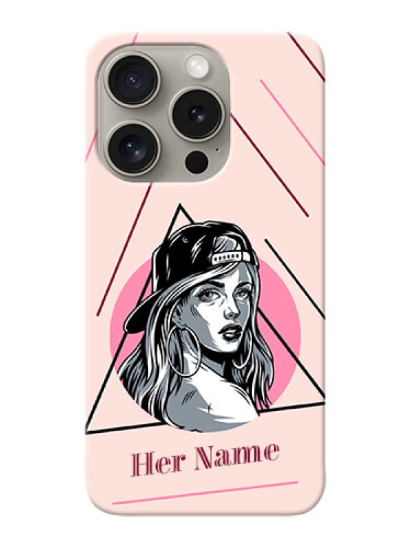 Custom iPhone 15 Pro Personalized Phone Case with Rockstar Girl Design