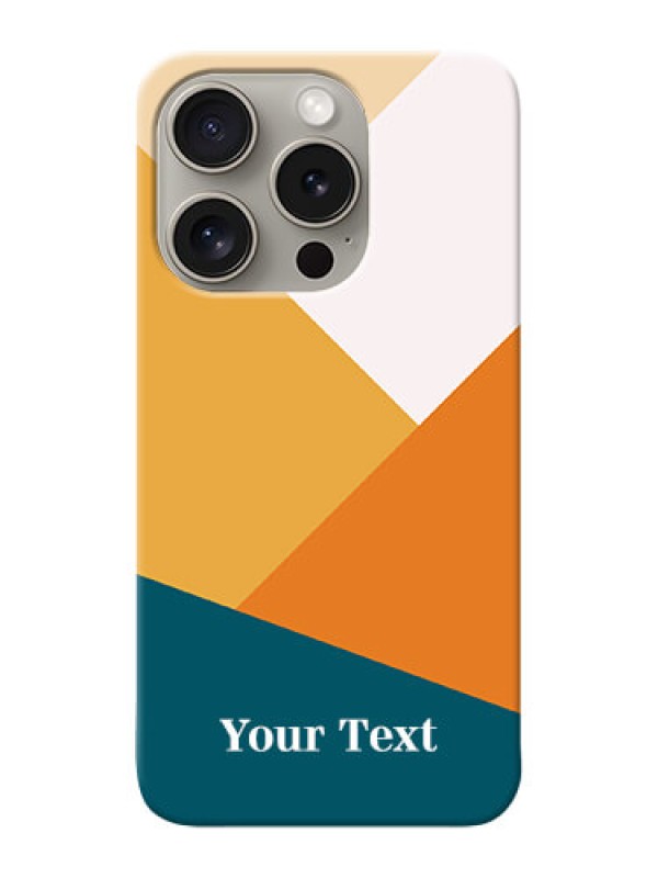 Custom iPhone 15 Pro Personalized Phone Case with Stacked Multiwithcolour Design