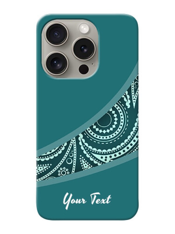 Custom iPhone 15 Pro Photo Printing on Case with semi visible floral Design