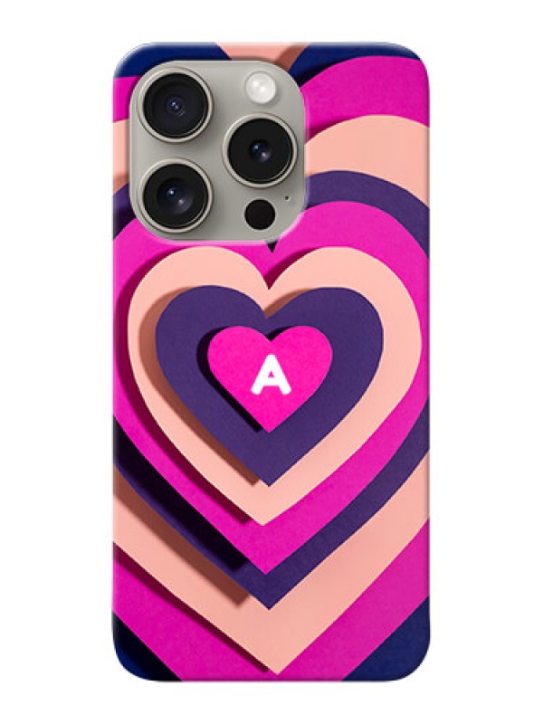 Custom iPhone 15 Pro Custom Mobile Case with Cute Heart Pattern Design