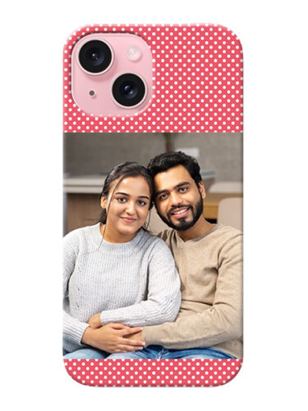 Custom iPhone 15 Custom Mobile Case with White Dotted Design