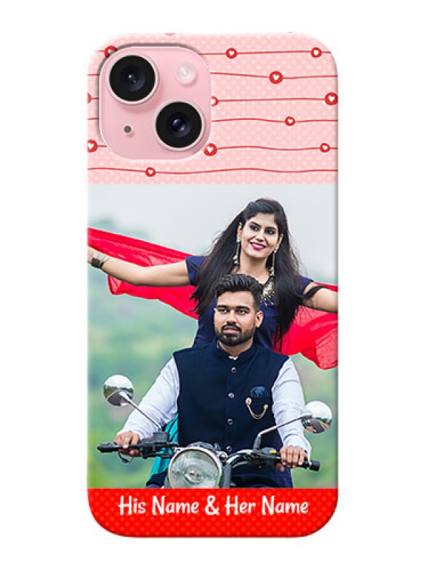 Custom iPhone 15 Custom Phone Cases: Red Pattern Case Design