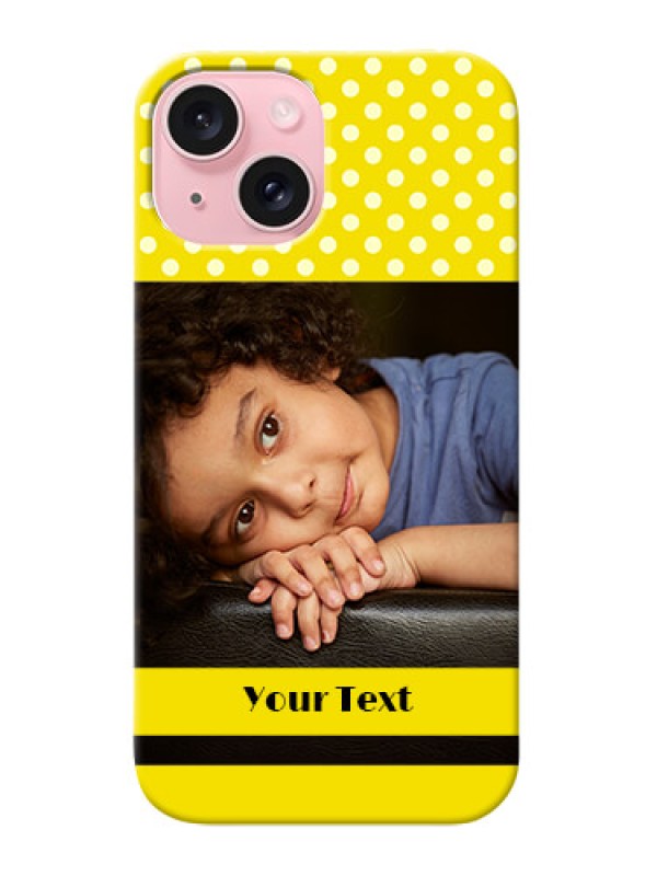 Custom iPhone 15 Custom Mobile Covers: Bright Yellow Case Design