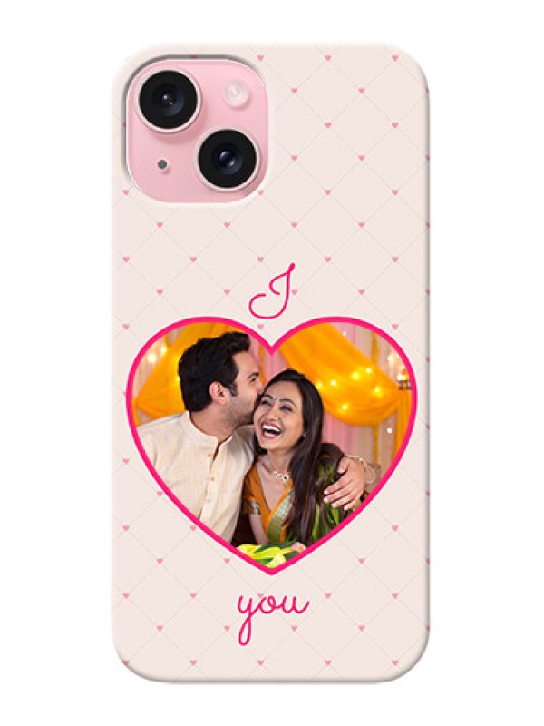 Custom iPhone 15 Personalized Mobile Covers: Heart Shape Design