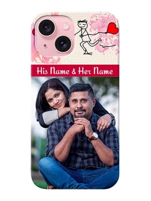 Custom iPhone 15 phone back covers: You and Me Case Design