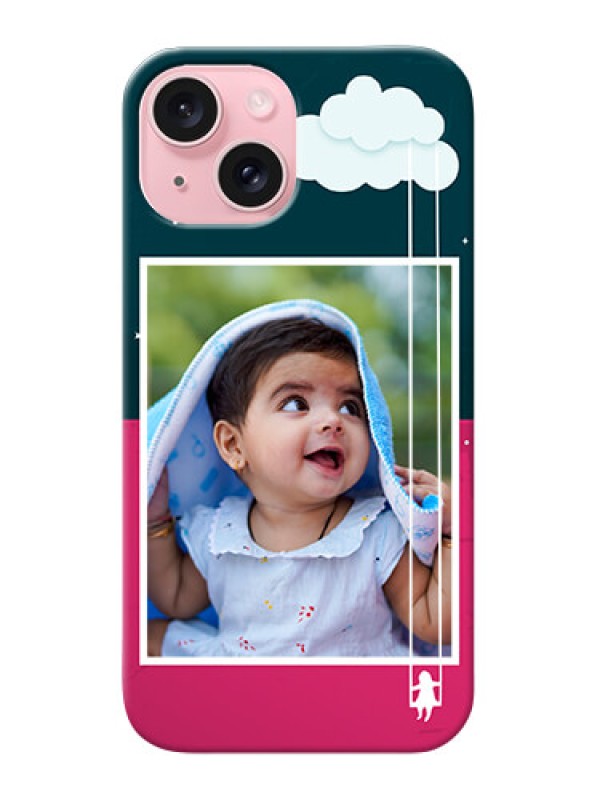 Custom iPhone 15 custom phone covers: Cute Girl with Cloud Design