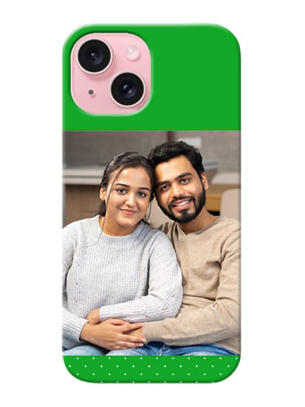 Custom iPhone 15 Personalised mobile covers: Green Pattern Design