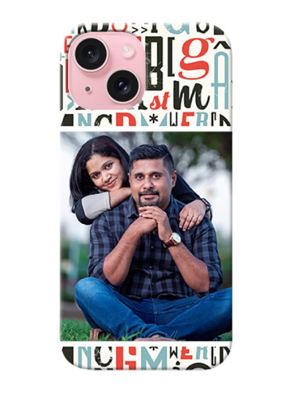 Custom iPhone 15 custom mobile phone covers: Alphabet Design