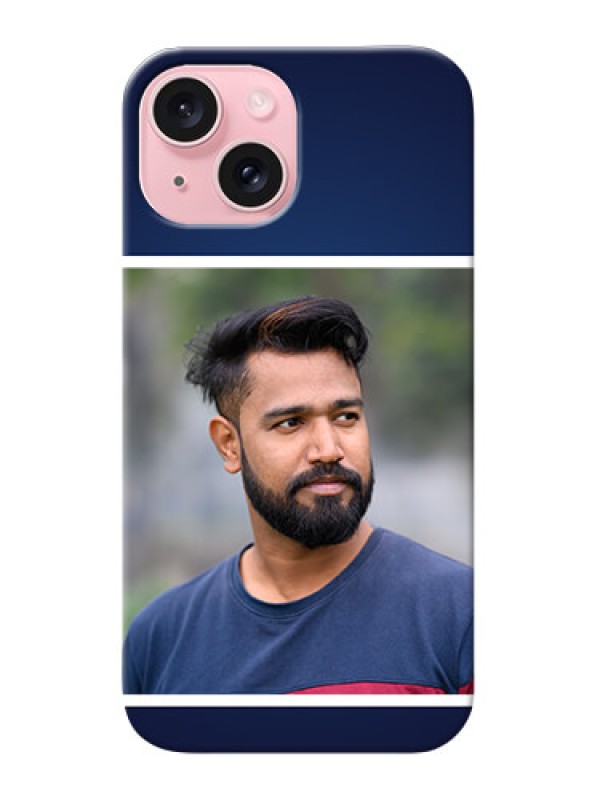 Custom iPhone 15 Mobile Cases: Simple Royal Blue Design