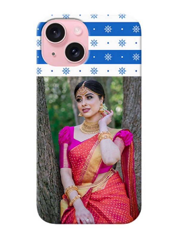 Custom iPhone 15 custom mobile covers: Snow Pattern Design
