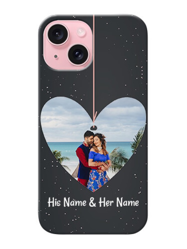 Custom iPhone 15 custom phone cases: Hanging Heart Design