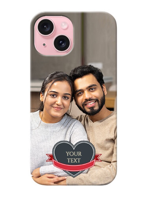 Custom iPhone 15 mobile back covers online: Just Married Couple Design