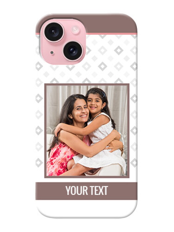 Custom iPhone 15 custom back covers: Simple Diamond Design