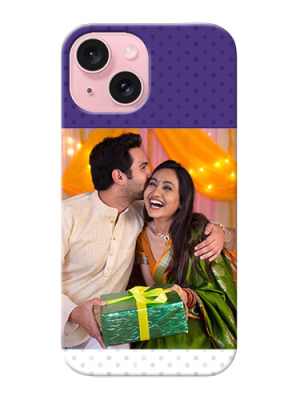 Custom iPhone 15 mobile phone cases: Violet Pattern Design