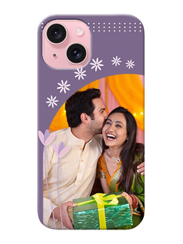 Custom iPhone 15 Phone covers for girls: lavender flowers design