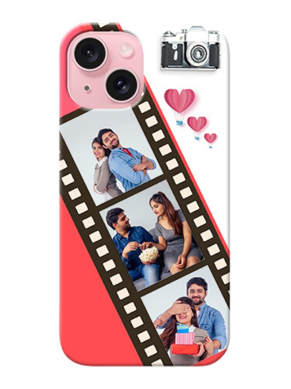 Custom iPhone 15 custom phone covers: 3 Image Holder with Film Reel