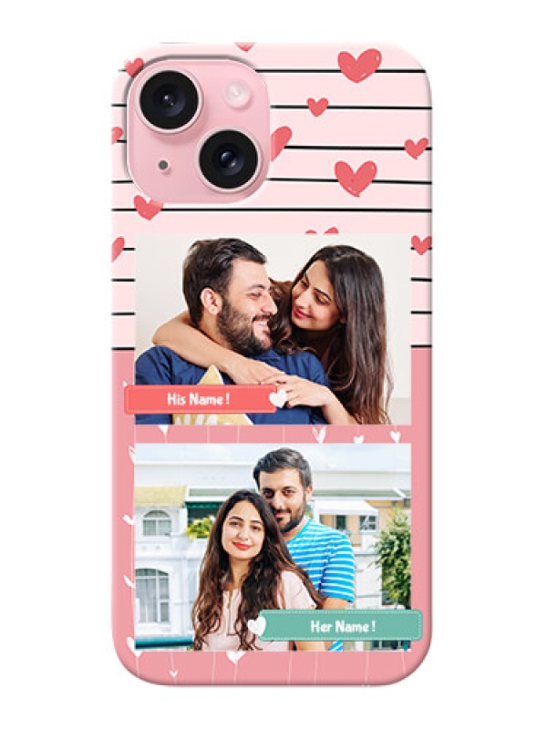 Custom iPhone 15 custom mobile covers: Photo with Heart Design