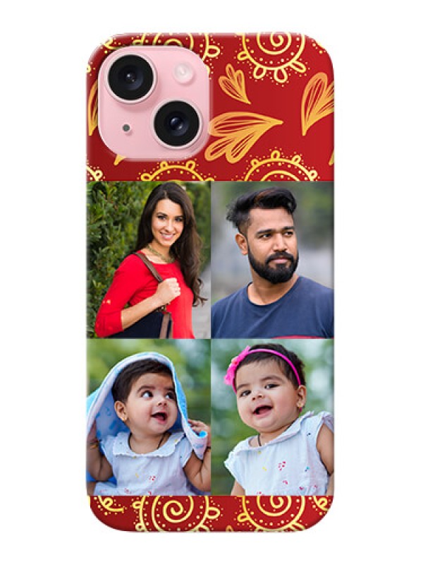 Custom iPhone 15 Mobile Phone Cases: 4 Image Traditional Design