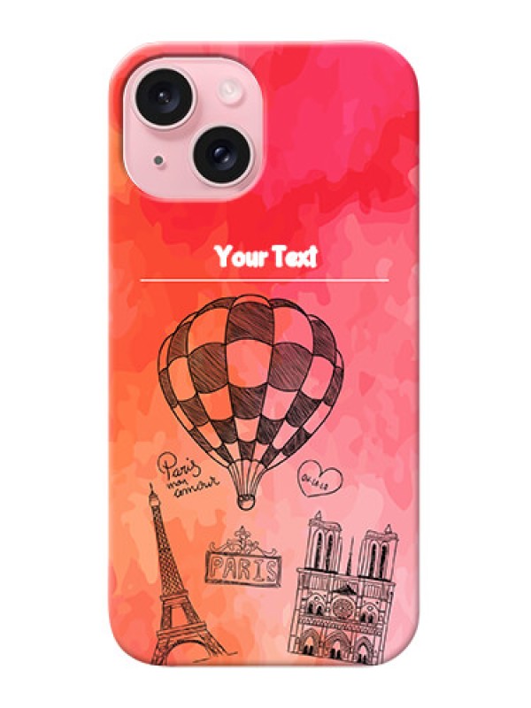 Custom iPhone 15 Personalized Mobile Covers: Paris Theme Design