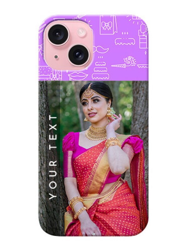 Custom iPhone 15 Personalized Phone Cases: Birthday Icons Design