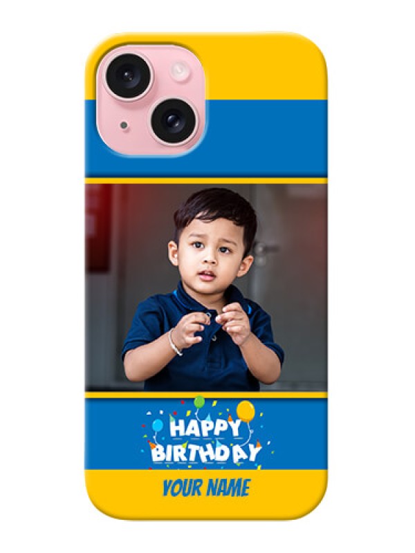 Custom iPhone 15 Mobile Back Covers Online: Birthday Wishes Design