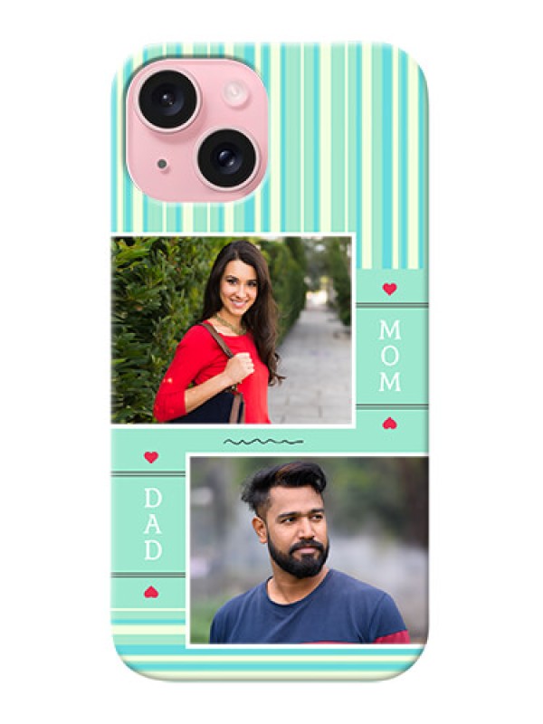 Custom iPhone 15 custom mobile phone covers: Mom & Dad Pic Design