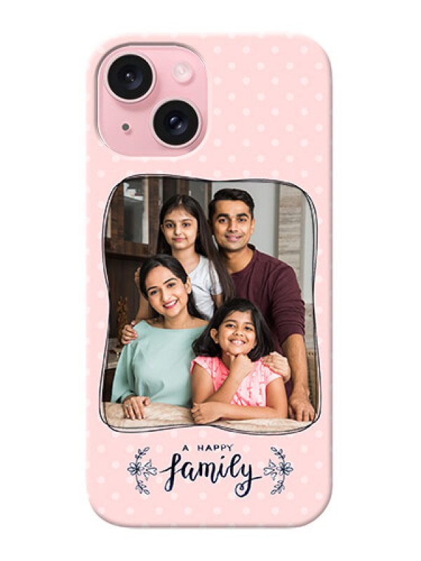 Custom iPhone 15 Personalized Phone Cases: Family with Dots Design