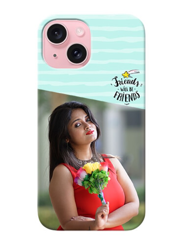 Custom iPhone 15 Mobile Back Covers: Friends Picture Icon Design