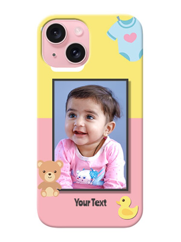 Custom iPhone 15 Back Covers: Kids 2 Color Design