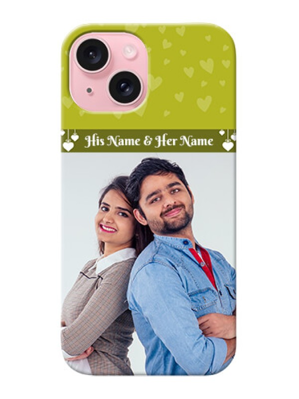 Custom iPhone 15 custom mobile covers: You & Me Heart Design