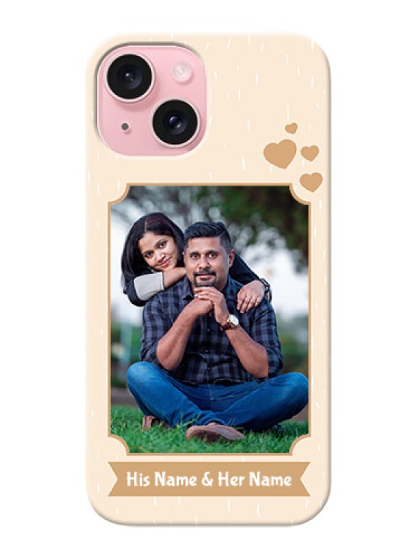 Custom iPhone 15 mobile phone cases with confetti love design