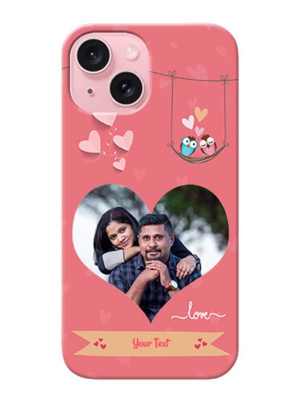 Custom iPhone 15 custom phone covers: Peach Color Love Design