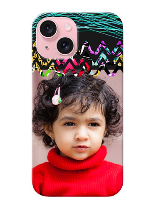 Custom iPhone 15 personalized phone covers: Neon Abstract Design