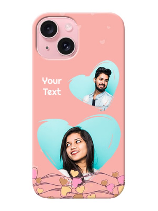 Custom iPhone 15 customized phone cases: Love Doodle Design