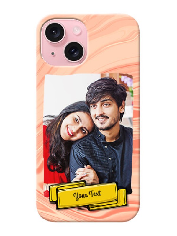 Custom iPhone 15 Customized Phone Cases: Marble Texture Design