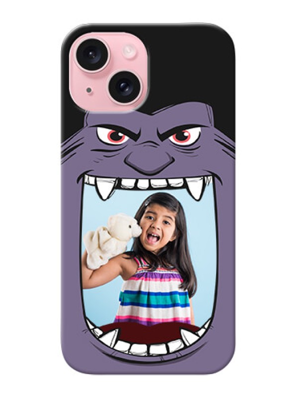Custom iPhone 15 Personalised Phone Covers: Angry Monster Design