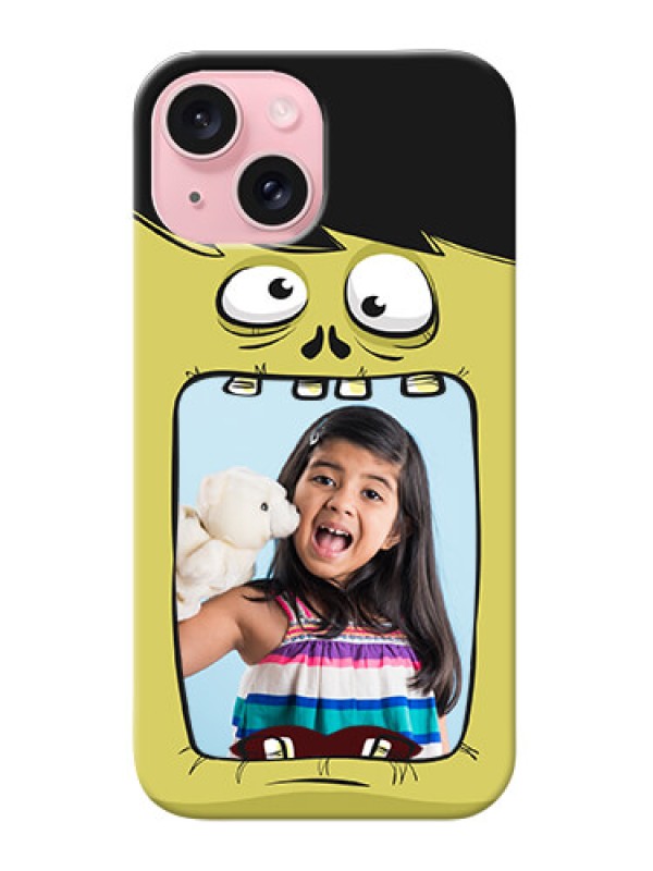 Custom iPhone 15 Mobile Covers: Cartoon monster back case Design