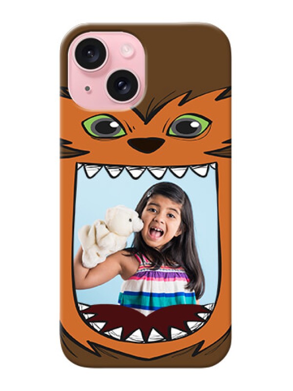 Custom iPhone 15 Phone Covers: Owl Monster Back Case Design