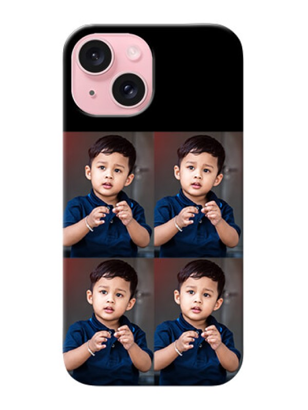 Custom iPhone 15 4 Image Holder on Mobile Cover