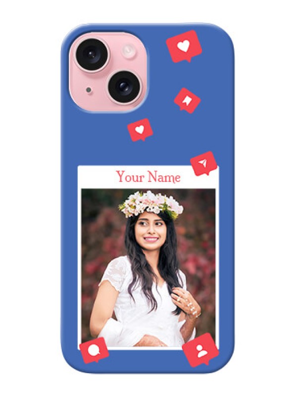 Custom iPhone 15 Custom Phone Case with Like Share And Comment Design